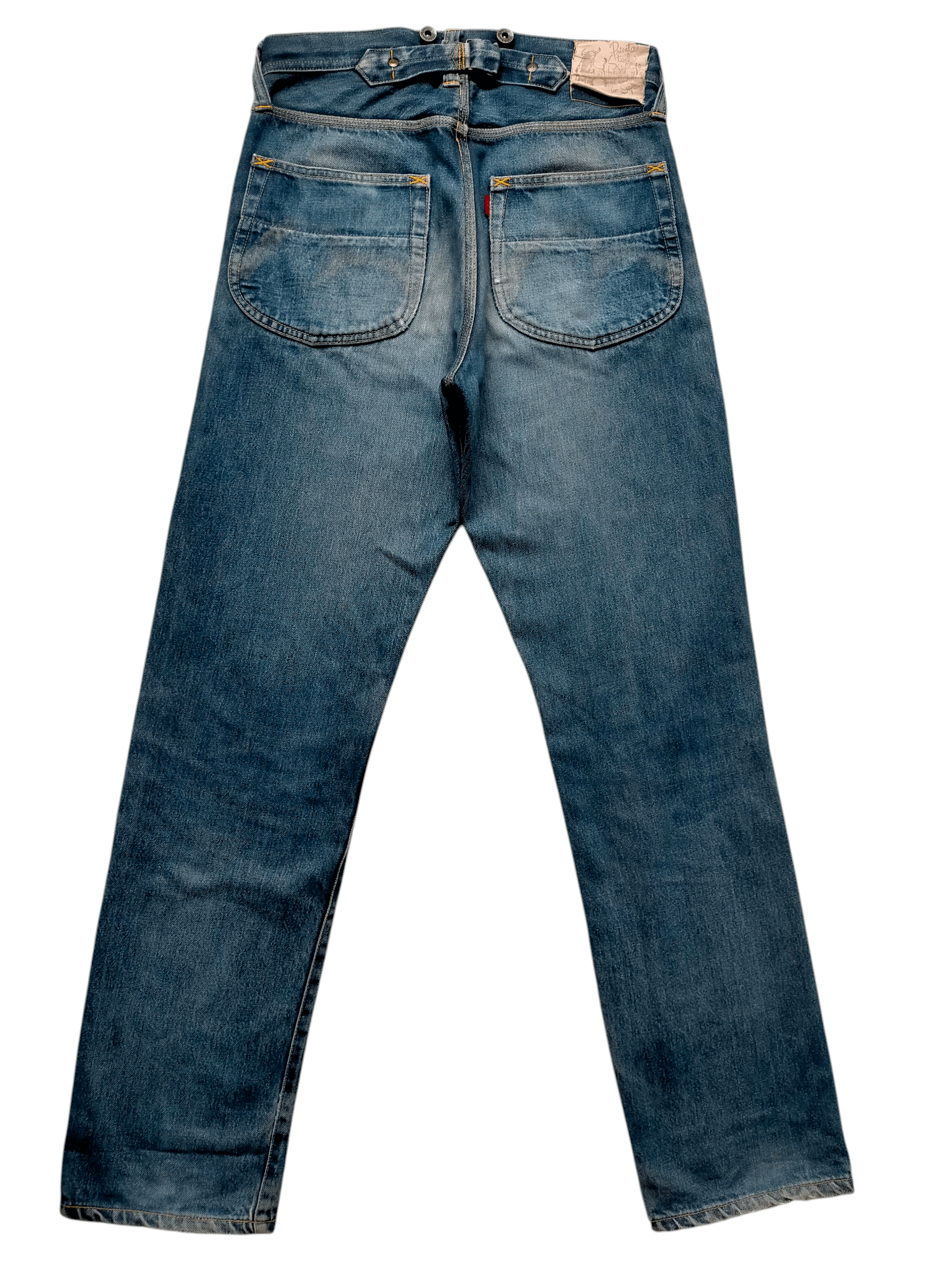 Evisu Vintage Evis Cowboy Japan Selvedge Buckleback Jeans Size US 31 - 4 Thumbnail
