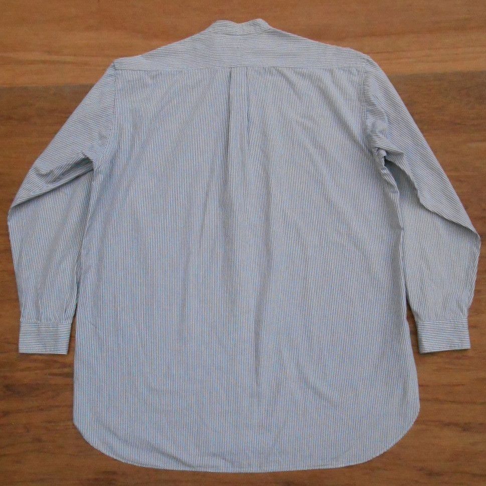 Yohji Yamamoto Y's For Men Striped Stand Collar Shirt Size US L / EU 52-54 / 3 - 2 Thumbnail
