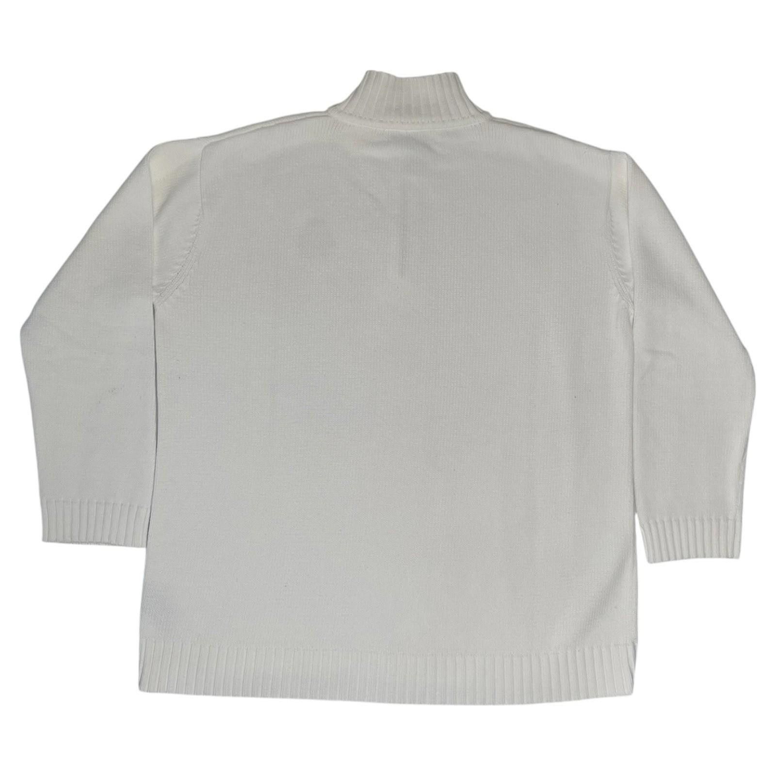 Lauren Ralph Lauren Y2K Lauren Ralph Lauren 1/4 Zip White Sweater Size XL Size XL / US 12-14 / IT 48-50 - 5 Thumbnail