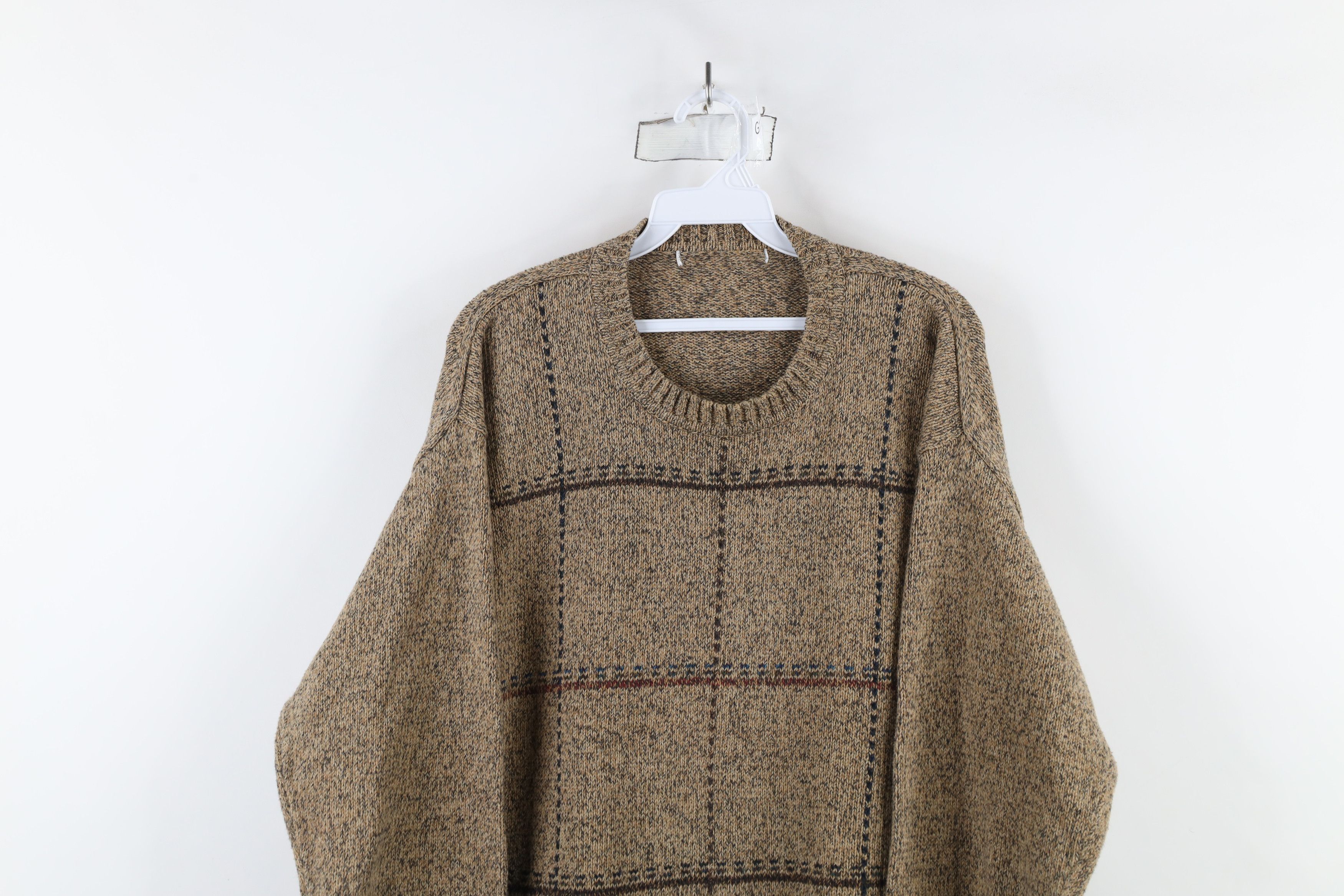 Vintage Vintage 90s Streetwear Knit Crewneck Sweater Earth Tone Size US XL / EU 56 / 4 - 2 Thumbnail