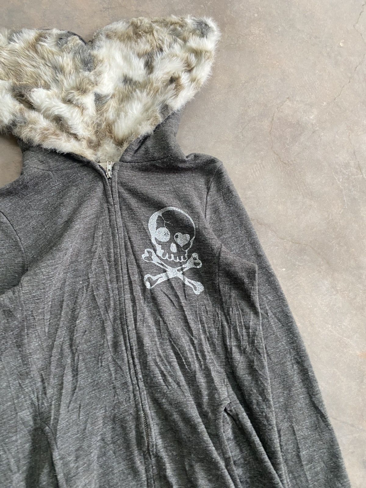 Hysteric Glamour KARY JAPAN SKULL PUNK GRUNGE FUR JACKET MOHAIR 90s LGB Size M / US 6-8 / IT 42-44 - 3 Thumbnail
