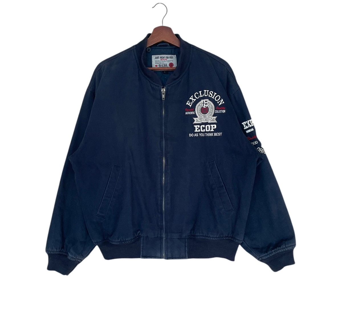 Vintage Vintage Racing Brand Impressive Big Logo Bomber Jacket 1990s Size US L / EU 52-54 / 3 - 1 Thumbnail
