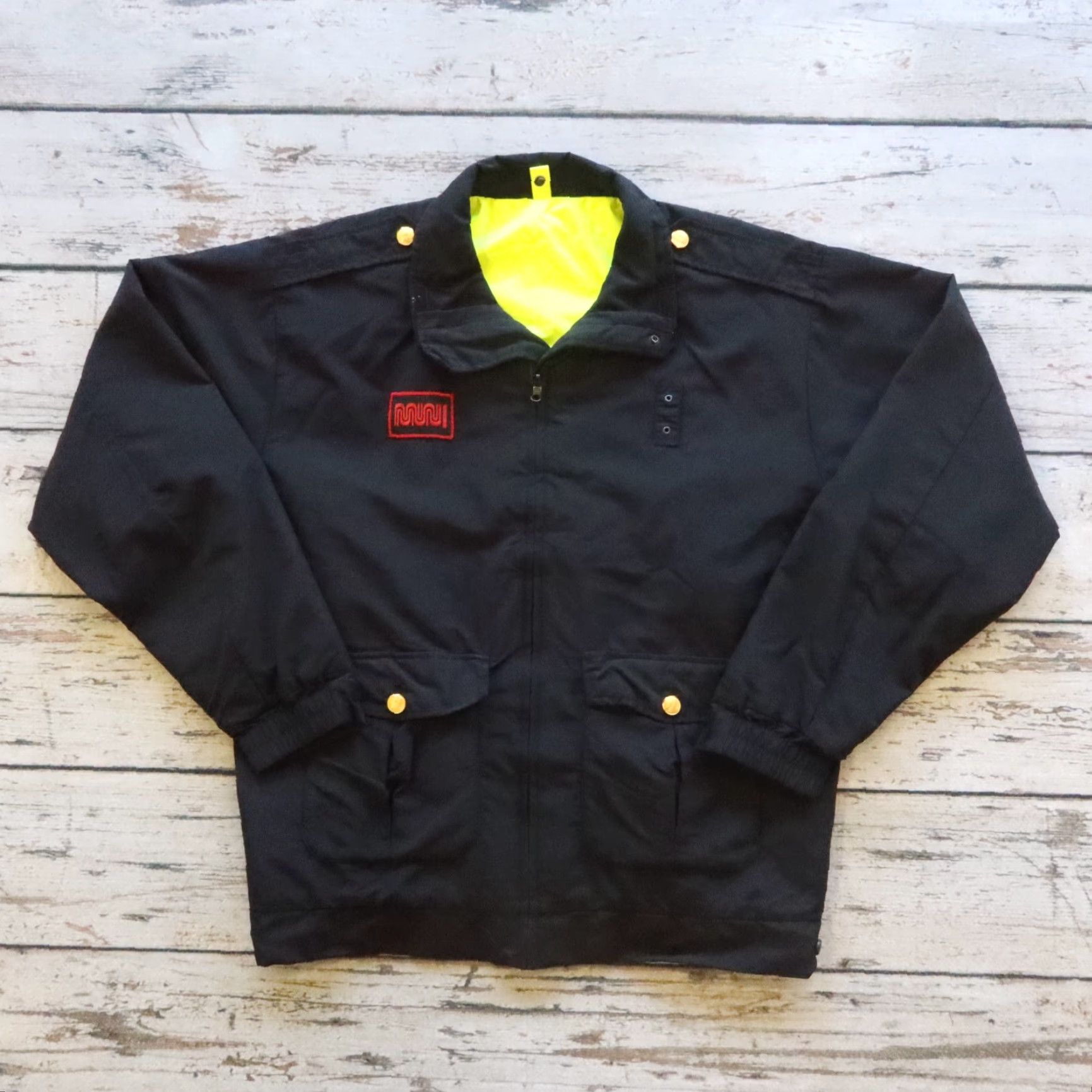 Vintage VINTAGE Muni San Francisco Transportation Work Jacket Men L Black Nylon Flying Cross Jacket Mens Size US L / EU 52-54 / 3 - 2 Thumbnail