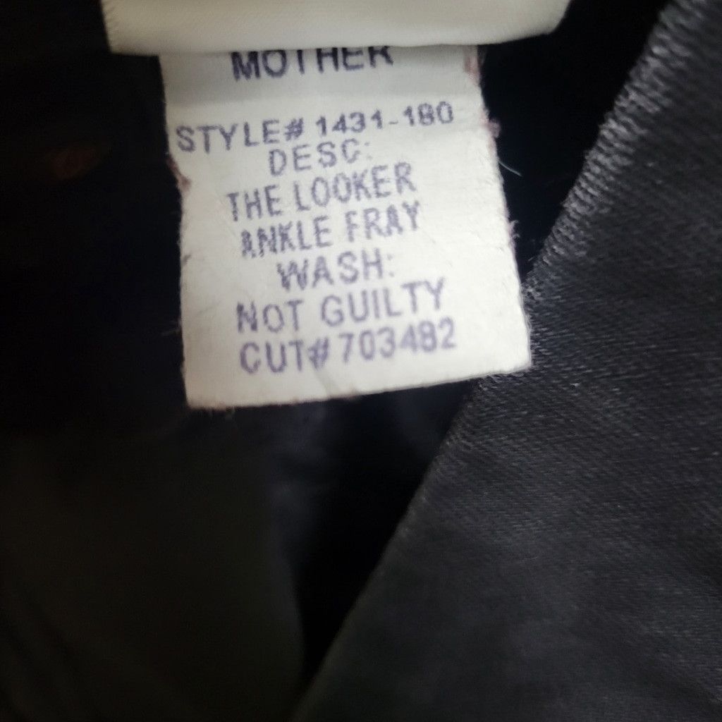 MOTHER Mother The Looker Ankle Fray Black Jeans 31 Women Inseam 28" Size 31" - 10 Thumbnail