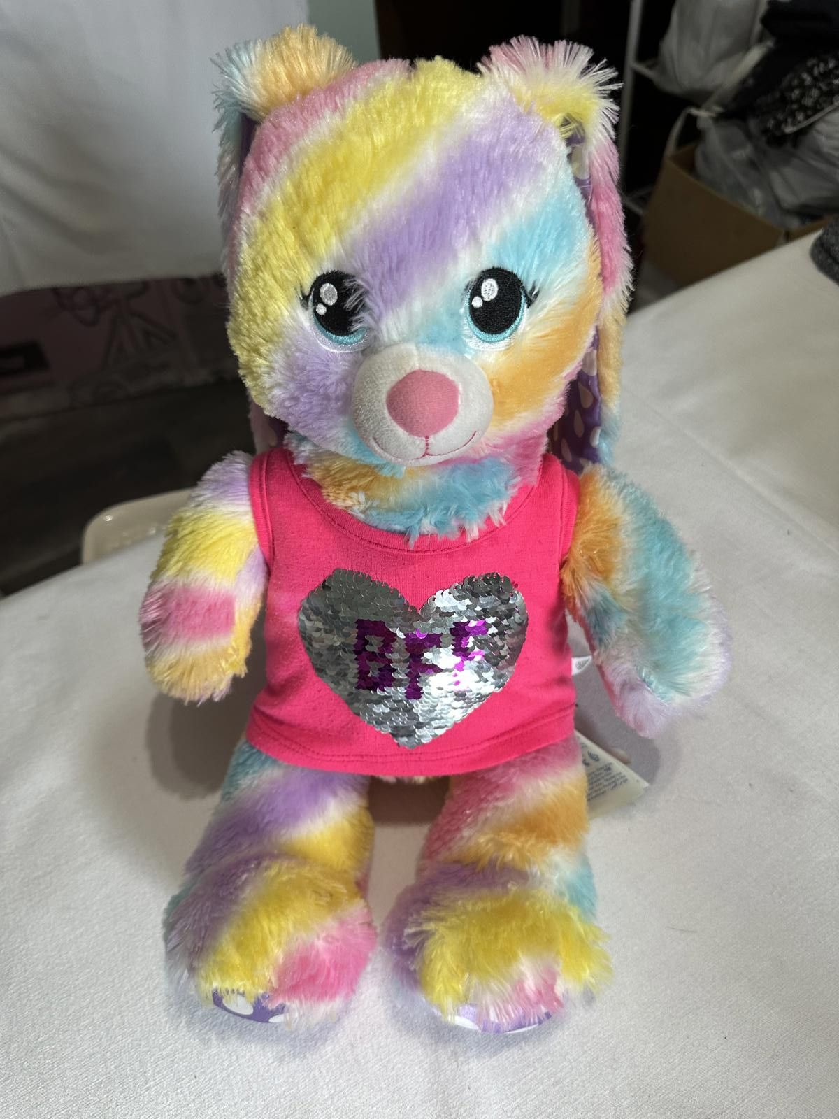 Designer Build A Bear Adorable Multi-Color Plush Bunny Size ONE SIZE - 3 Thumbnail