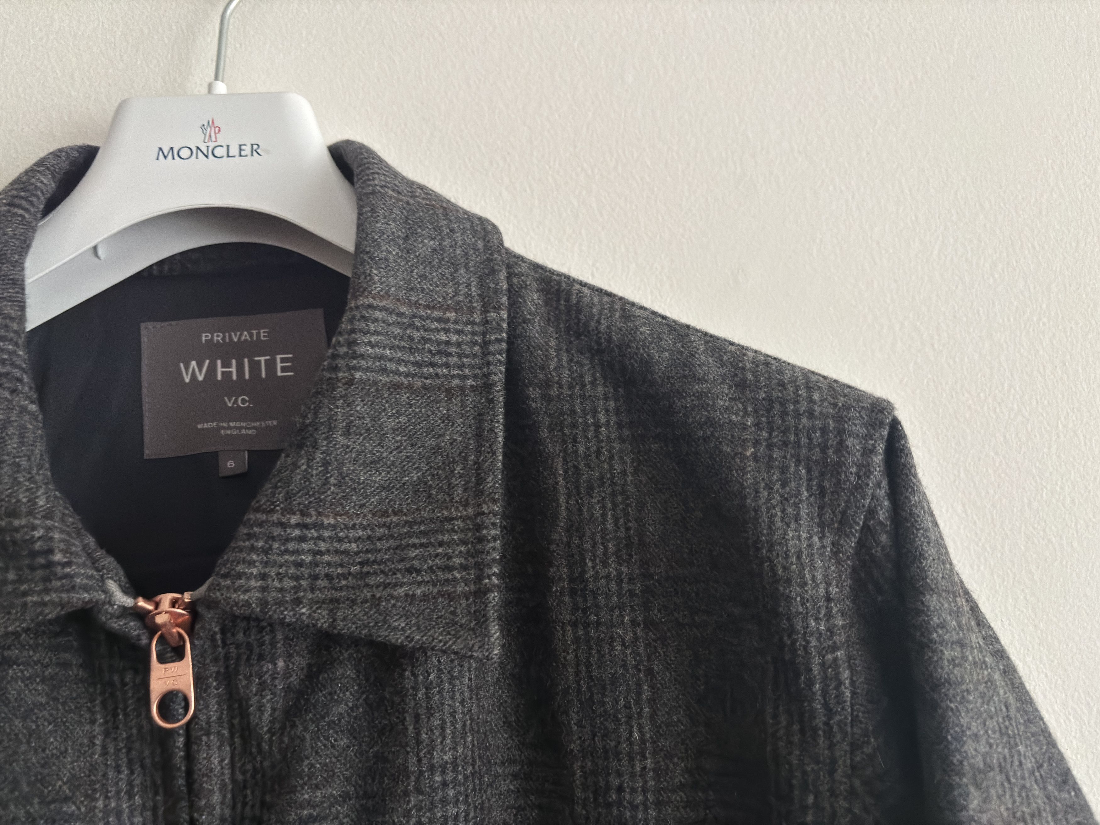 Private White V.C. $750 Mr.Porter Check Wool A-2 Bomber Jacket --6/ Large -XL Size US L / EU 52-54 / 3 - 6 Thumbnail