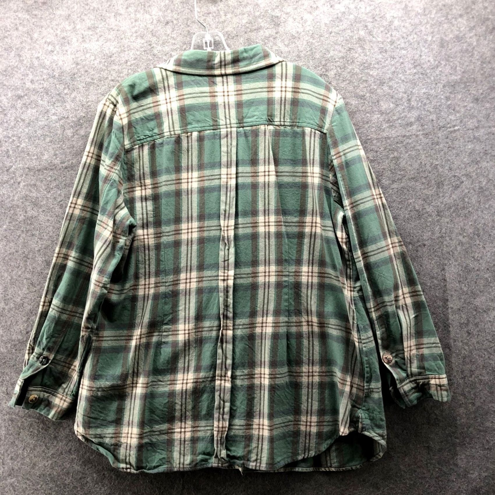 Soft Surroundings VINTAGE Soft Surroundings Flannel Shirt Jacket Womens XL Green Plaid Cotton Pockets Size XL / US 12-14 / IT 48-50 - 2 Thumbnail