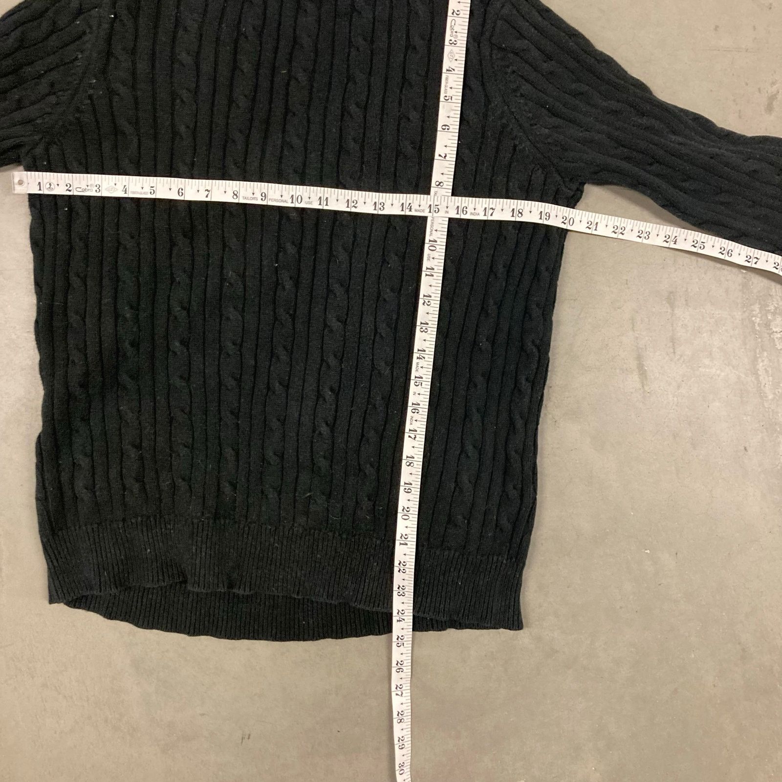 Vintage vintage y2k black cable knit sweater Size US M / EU 48-50 / 2 - 3 Thumbnail