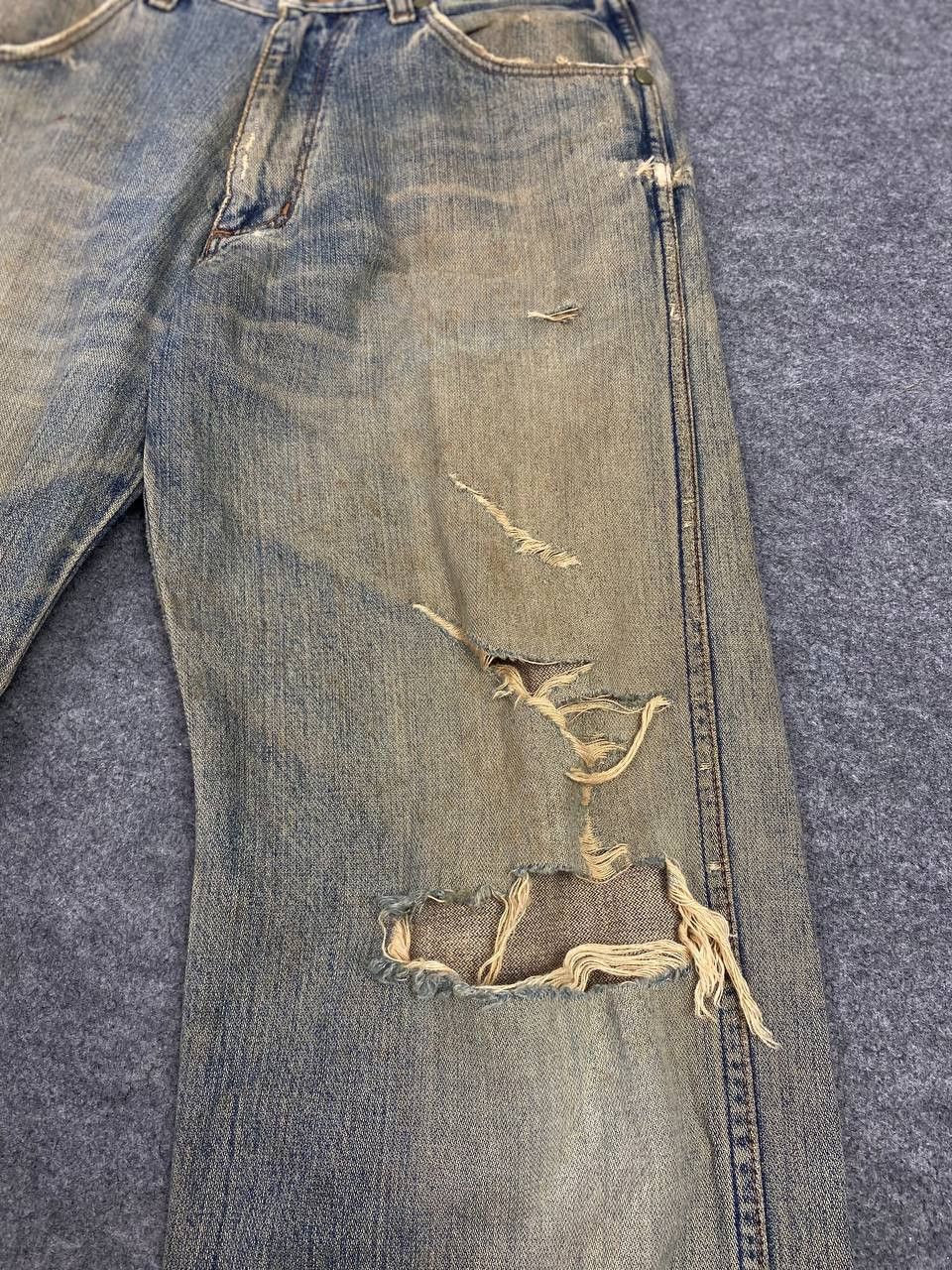 Vintage vintage wrangler distressed denim nice design Size US 32 / EU 48 - 11 Thumbnail