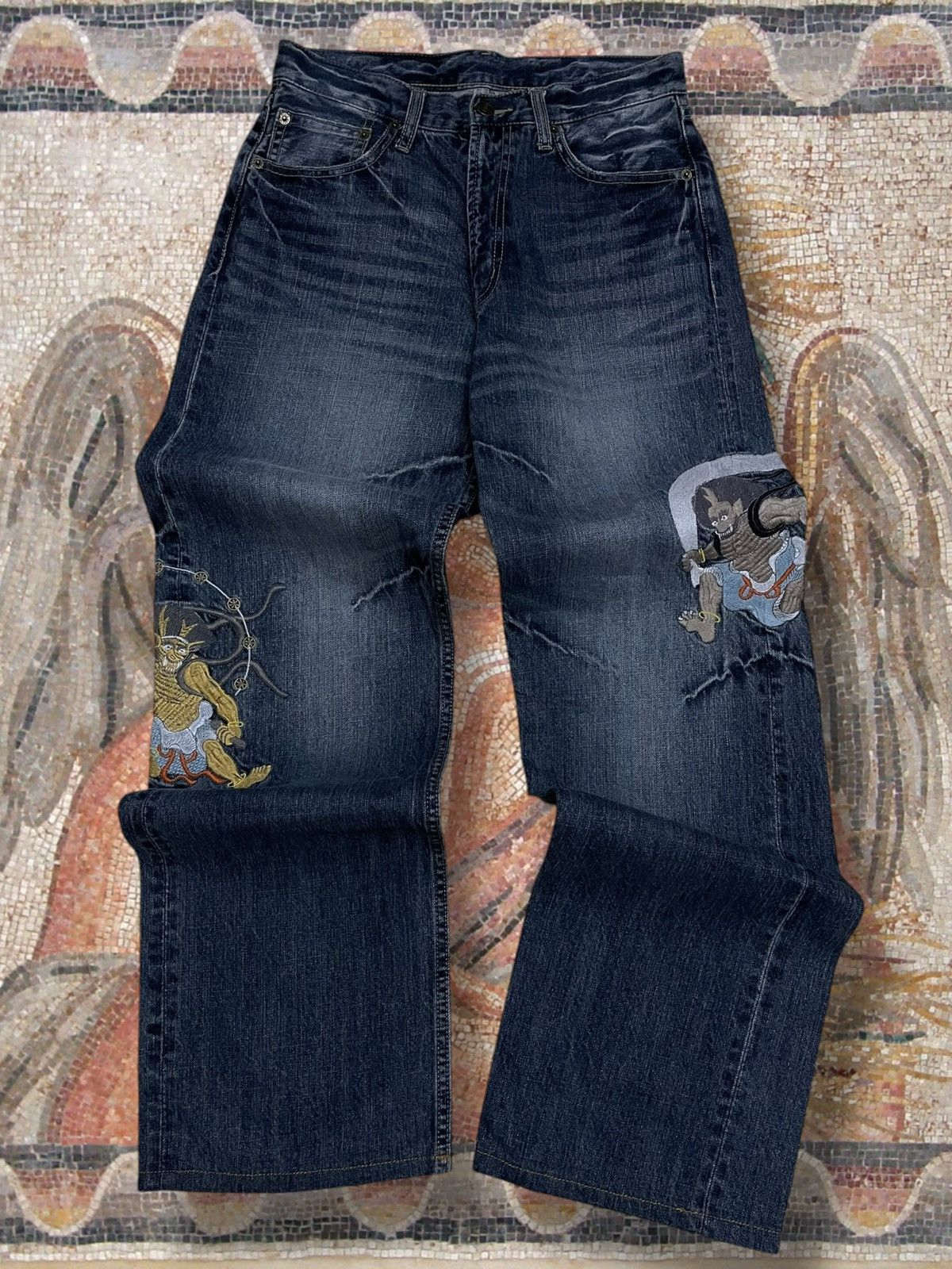 Japanese Brand Vintage Og 90s Japan Designer Karakuri God Traditional Denim Size US 28 / EU 44 - 1 Thumbnail