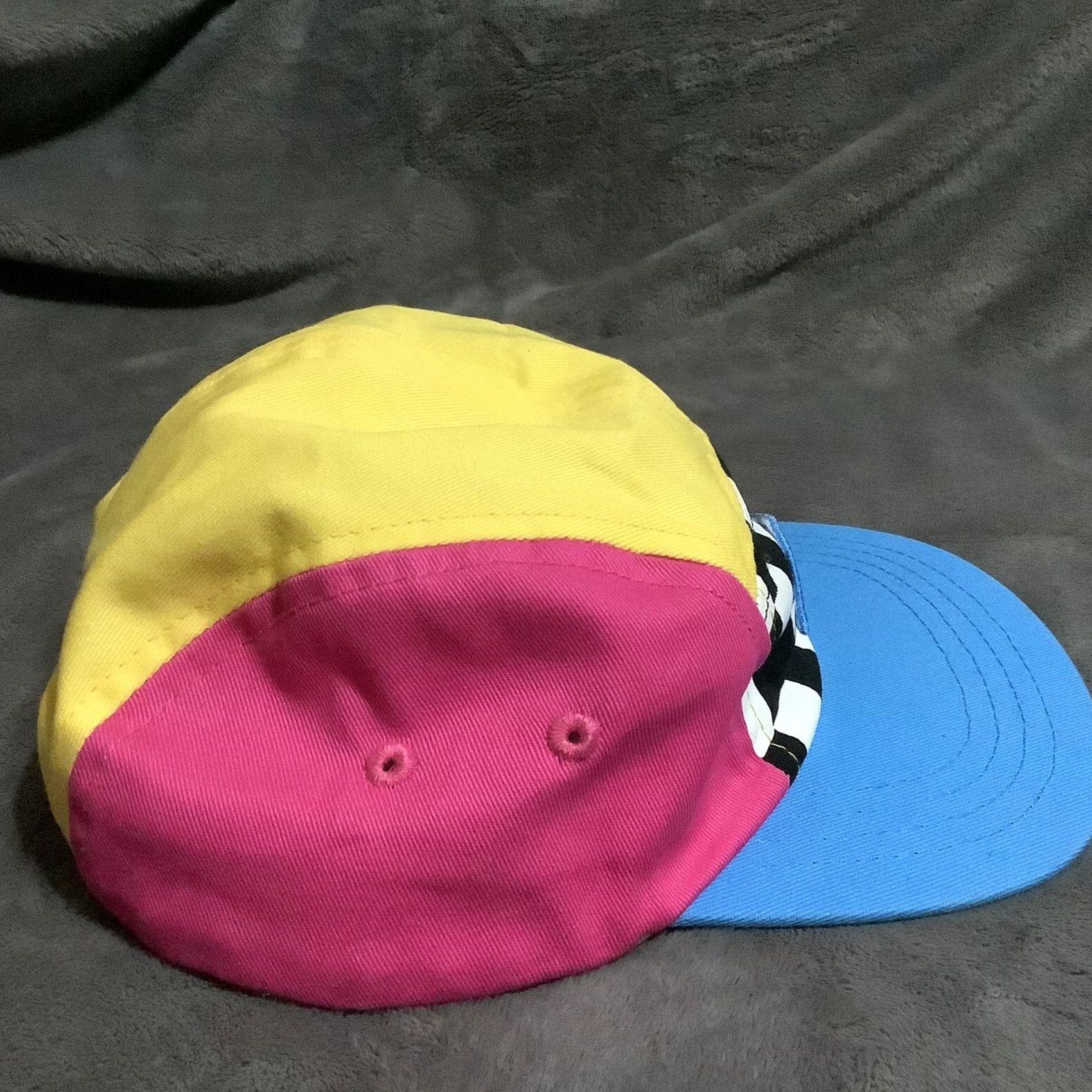 CO Phoenix Cap Co Colorblock Baseball Cap Hat Colorful Gray Adjustable Women Hat Size ONE SIZE - 2 Thumbnail
