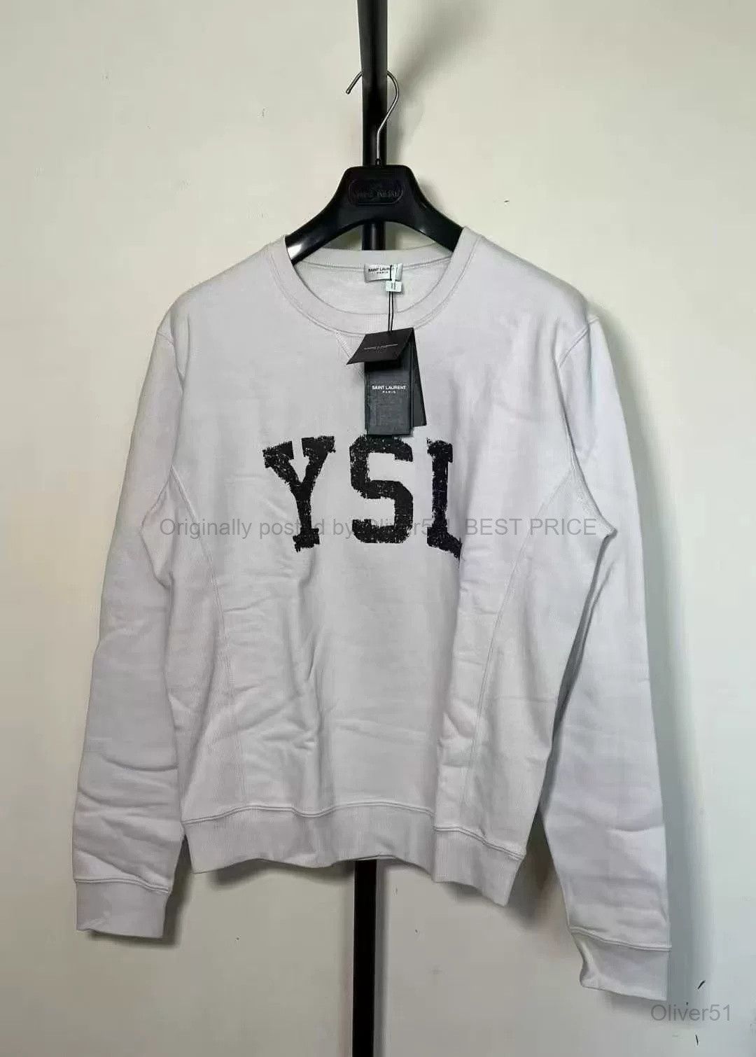 Saint Laurent Paris Saint Laurent New White YSL Logo Letter BFAJBCD512 ...
