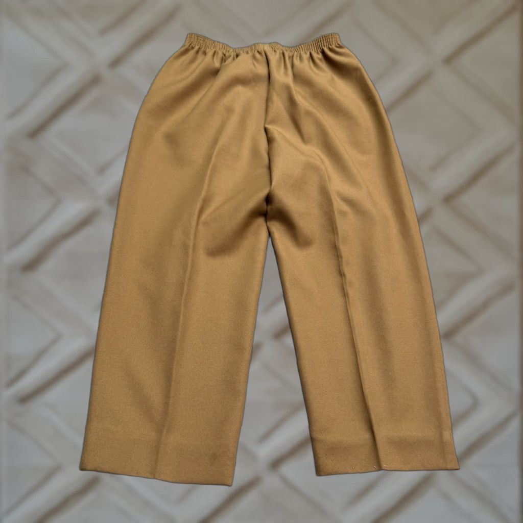Vintage VINTAGE Alfred Dunner Pull On Cropped Dress Pants Womens 12 Camel Brown 90s Classic Size 34" / US 12 / IT 48 - 1 Thumbnail