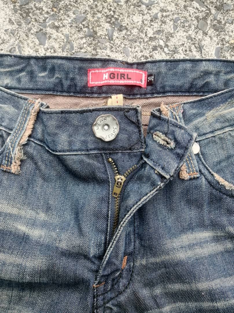 Other H Girl Nice Design Distressed Denim Size 32" / US 10 / IT 46 - 4 Thumbnail