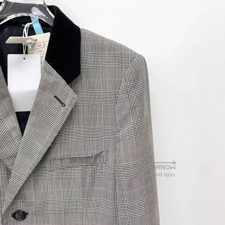 Alexander McQueen Alexander Mcqueen Gray plaid wool lapel single-breasted lo Size US M / EU 48-50 / 2 - 3 Thumbnail
