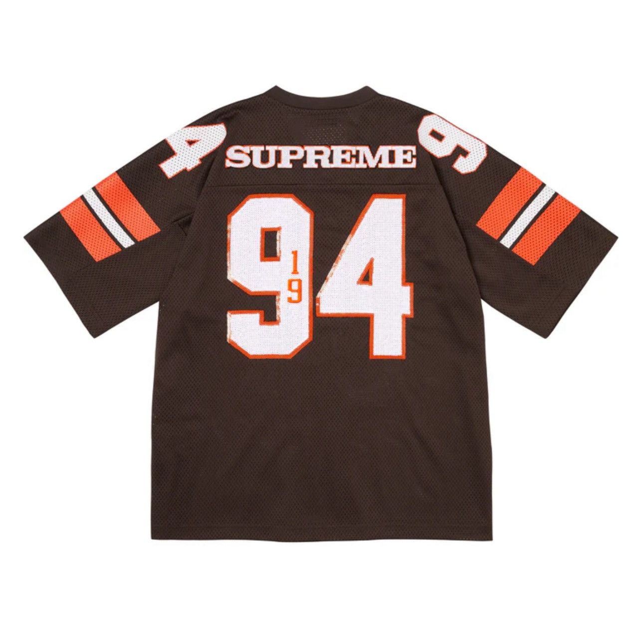 Supreme FW25 Sequin Football Jersey brown Sz XL new PRESALE