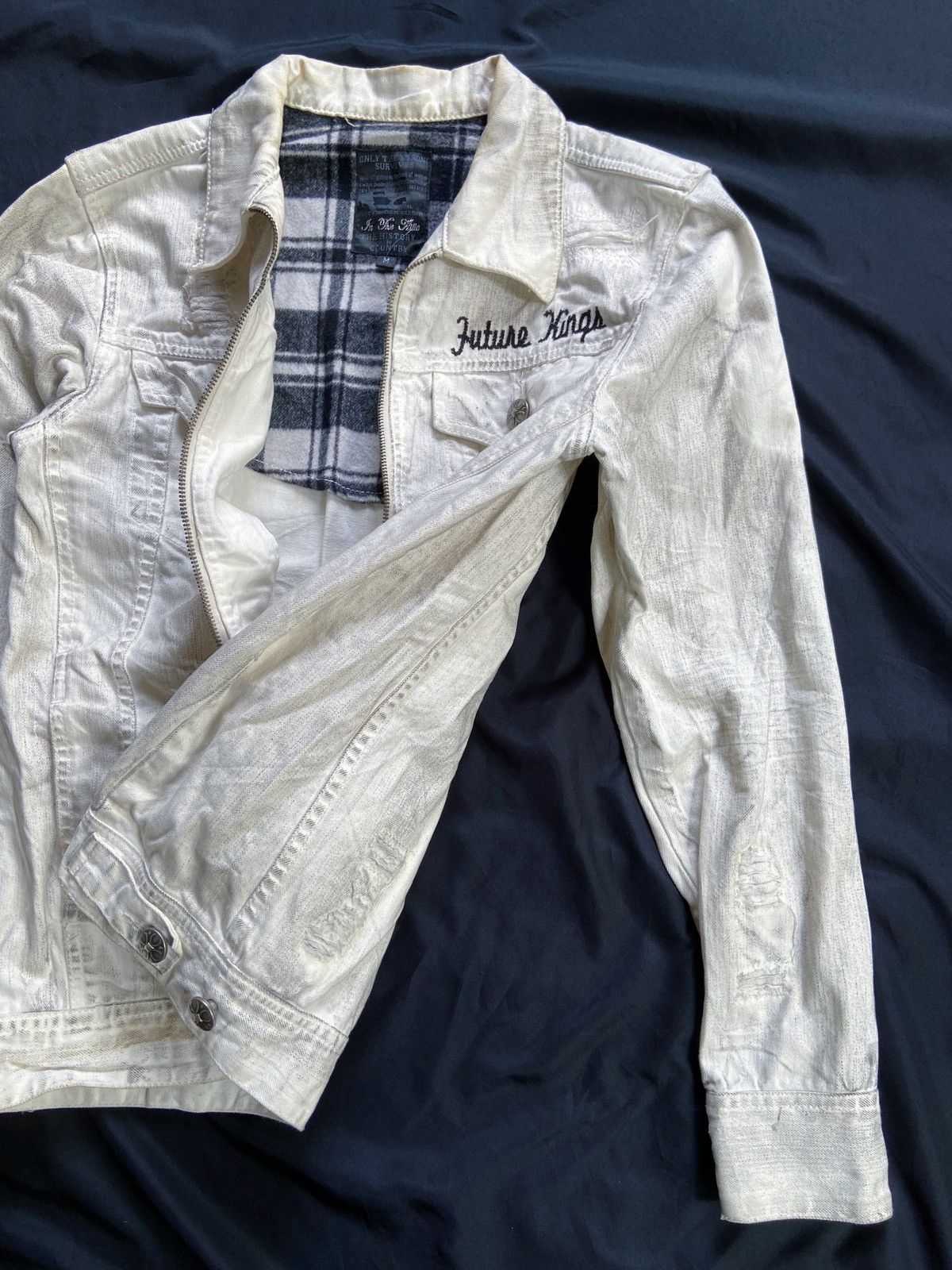 In The Attic IN THE ATTIC PUNK DISTRESSED DENIM JACKET Size US M / EU 48-50 / 2 - 11 Thumbnail