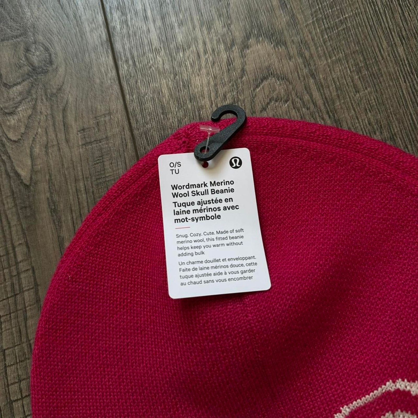 Lululemon Lulu Lemon SoldOut Pink Spellout Merino Wool Skullcap Beanie Size ONE SIZE - 6 Thumbnail