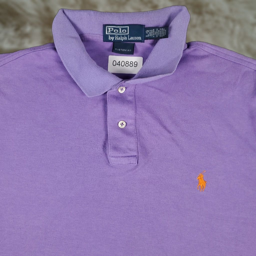 Ralph Lauren Ralph Lauren Polo Shirt Mens Large Purple Casual Short Sleeve Activewear Size US L / EU 52-54 / 3 - 1 Thumbnail