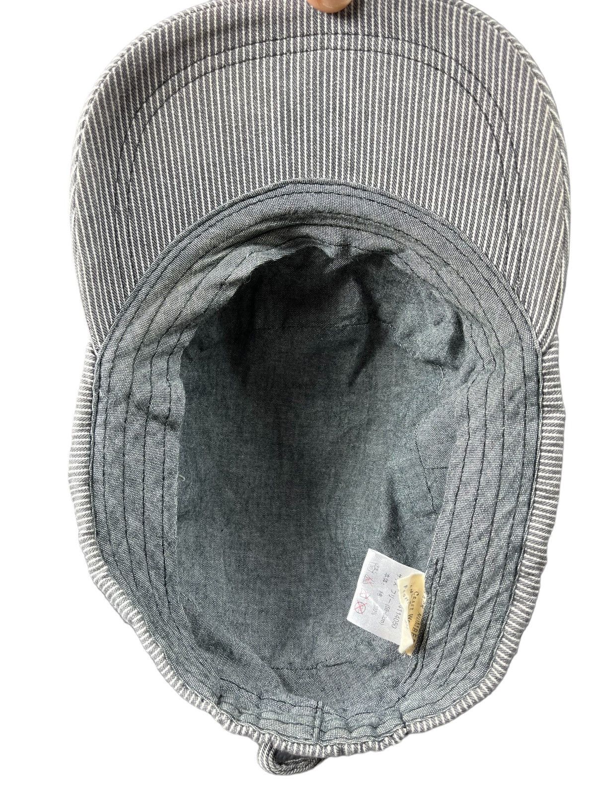 Garment Reproduction of Workers × Japanese Brand Back Number Hickory Stripes Japanese Workwear Streetwear Cap Size ONE SIZE - 6 Thumbnail