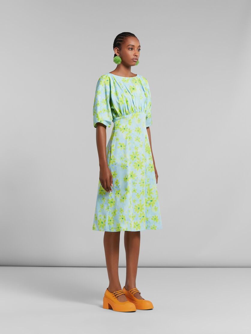 Marni o1w1db10125 Floral Print Cotton Dress in Multicolor Size S / US 4 / IT 40 - 4 Thumbnail