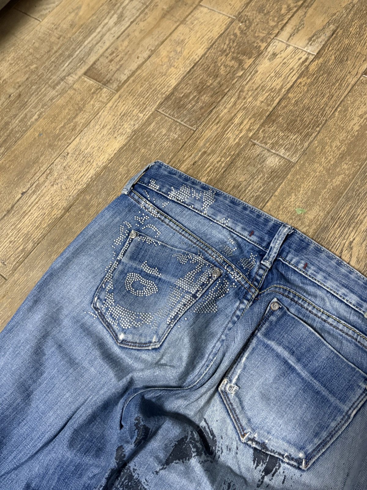 Andy Warhol Pepe Jeans Andy Warhol Marilyn Monroe Graphic Jeans Y2K Punk Size US 29 - 7 Thumbnail