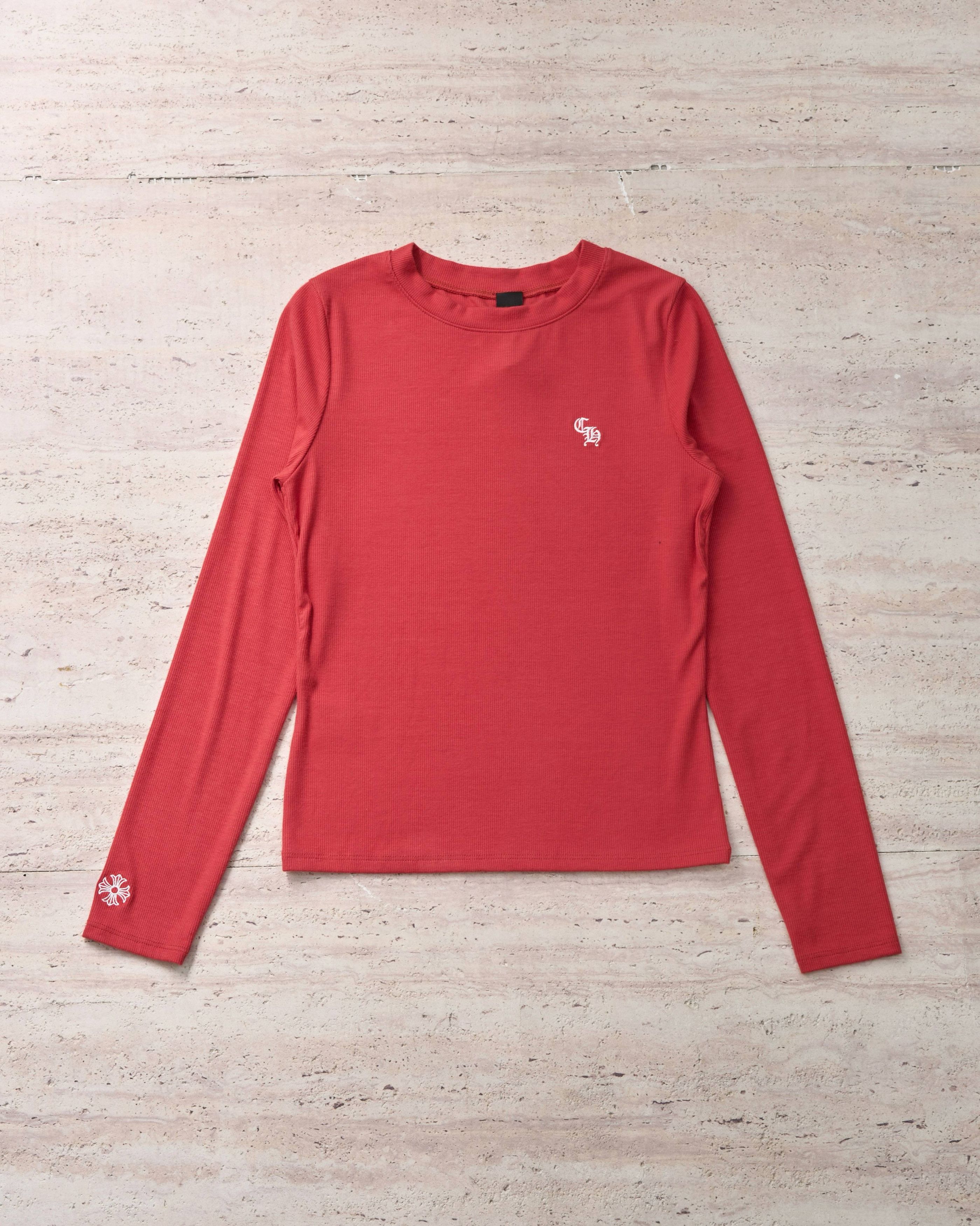 Chrome Hearts Chrome hearts Bad Seed CH embroidered red long sleeve Size S / US 4 / IT 40 - 1 Thumbnail