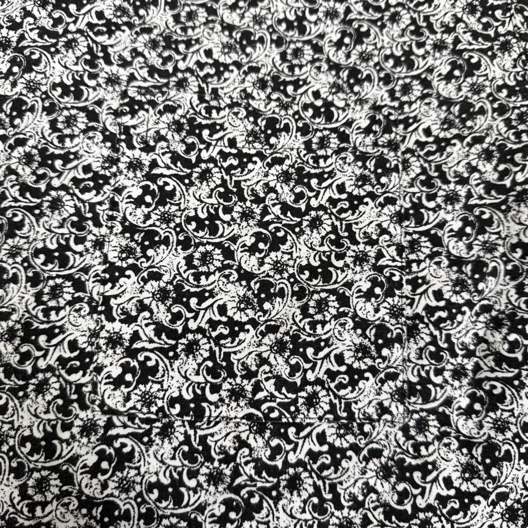 Vintage VINTAGE Wah Maker Shirt Black White Floral Paisley Button Up Long Sleeve Men's XL White Collar/ cuffs Western Theme Men's XL Size US XL / EU 56 / 4 - 3 Thumbnail