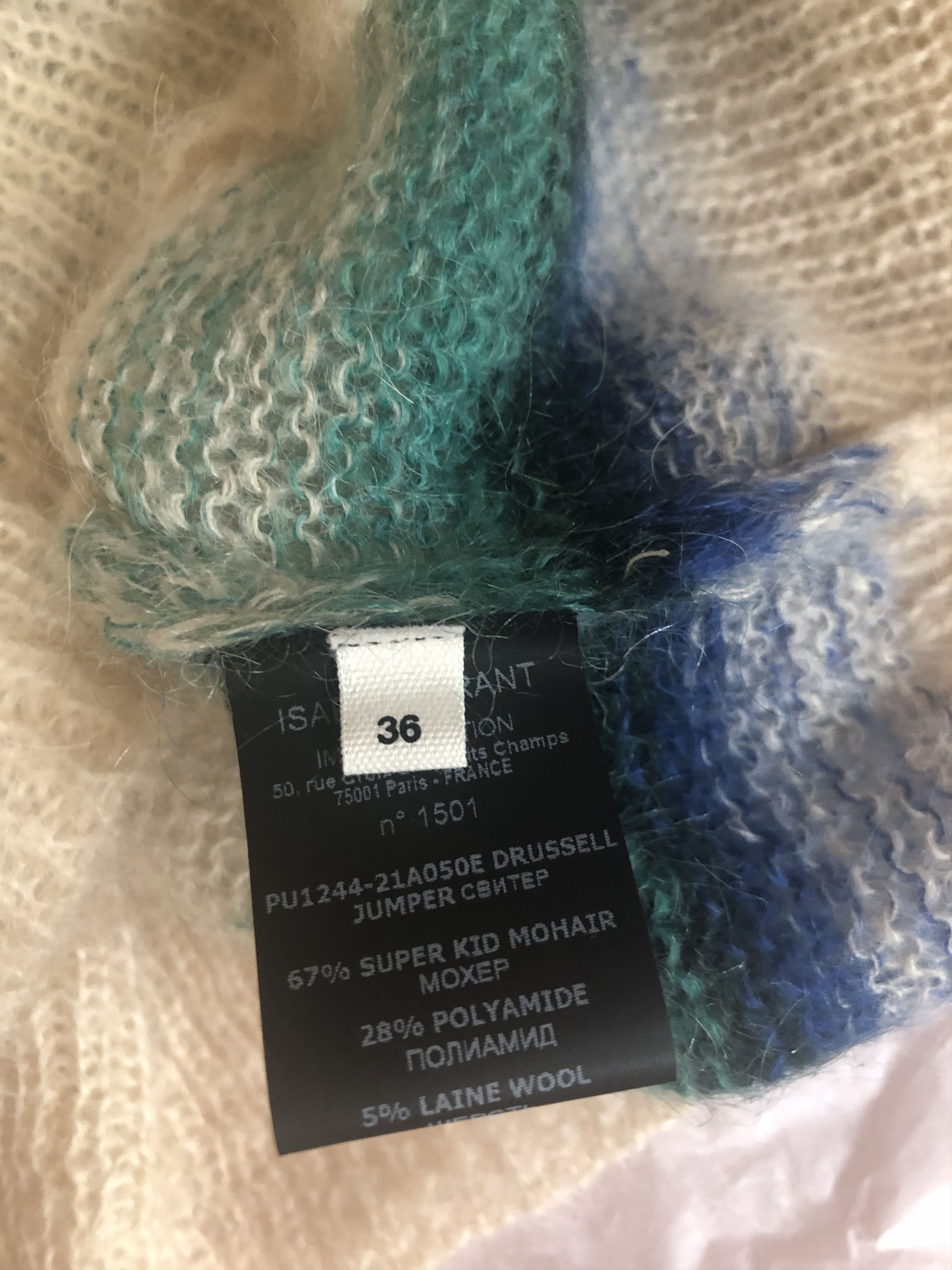 Isabel Marant Etoile [NWT] Isabel Marant Etoile Drussell Ombré Mohair Sweater Size XS / US 0-2 / IT 36-38 - 3 Thumbnail