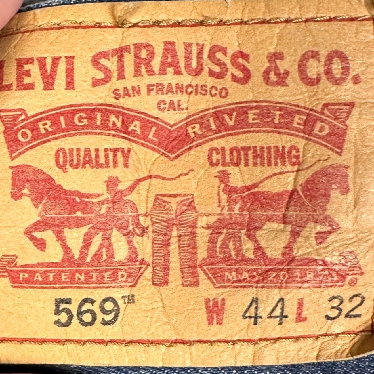 Levi's Levi's 569 Jeans Mens 44X32 Blue Relaxed Straight 5-Pocket Denim Casual EUC Size US 44 / EU 60 - 5 Thumbnail