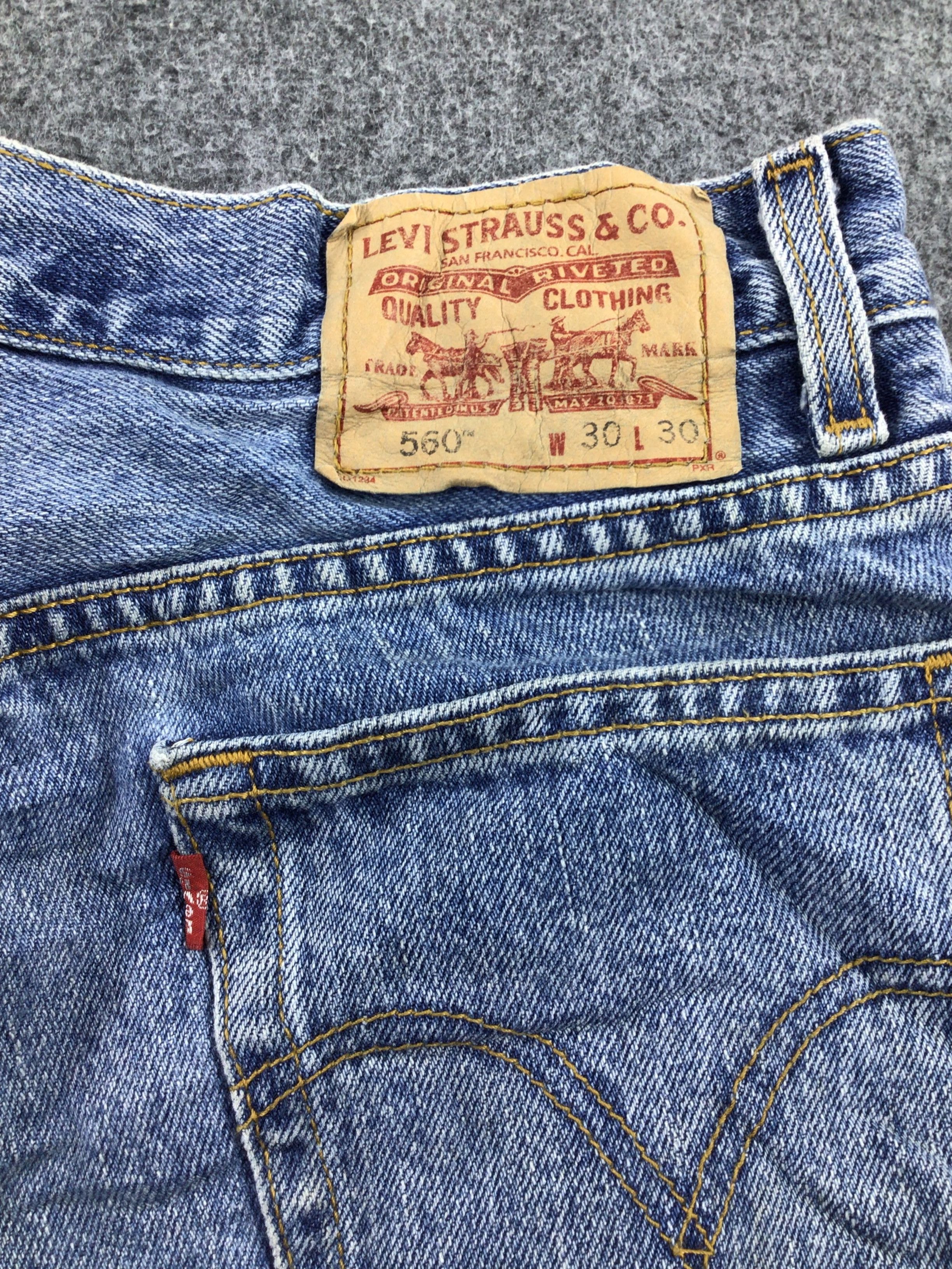 Levi's Vintage Levis 560 Jeans Dirty Stone Wash Denim KJ249 Size US 30 / EU 46 - 5 Thumbnail
