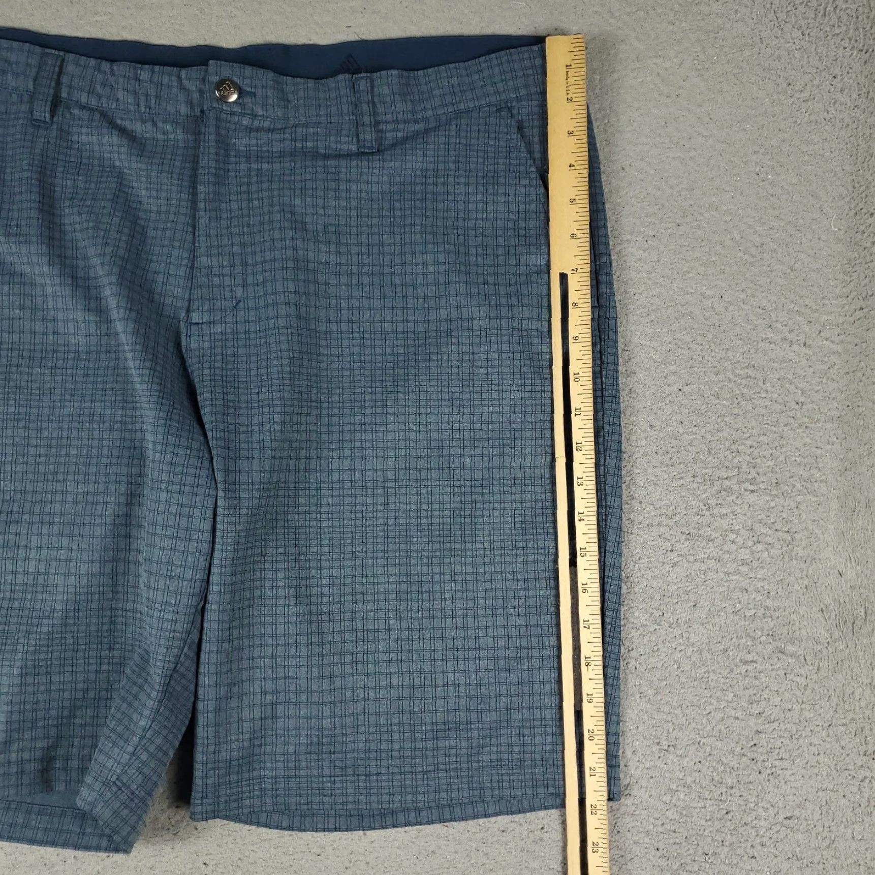 Adidas Adidas Shorts Mens 40 Blue Plaid Golf Casual Flat Front Chino Pocket Slash Pocket Regular Rise Mid 10-12in Zip Size US 40 / EU 56 - 5 Thumbnail