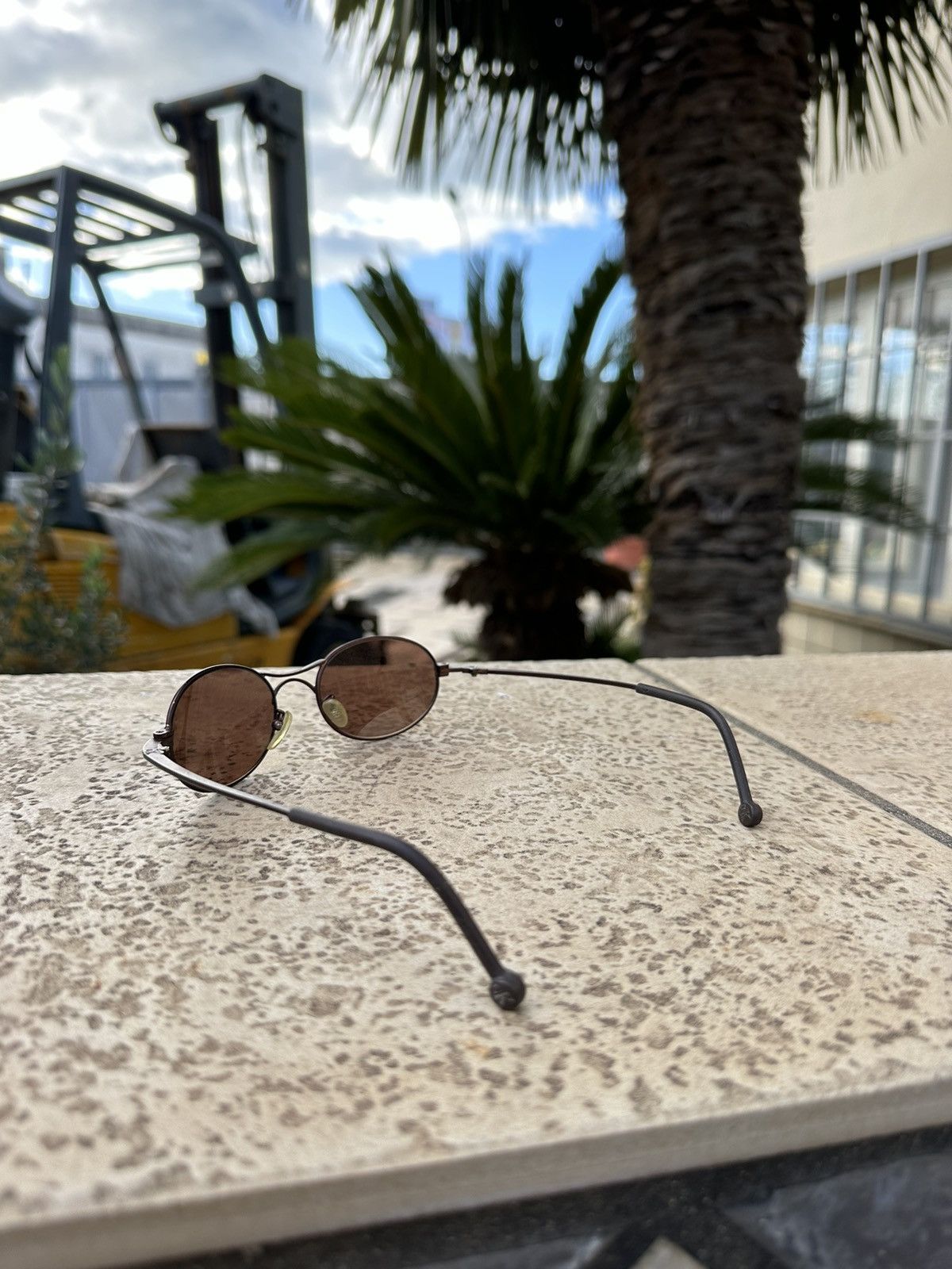 Calvin Klein × Vintage Calvin Klein Sunglasses Brown Vintage 1990s mod.2001 Size ONE SIZE - 5 Thumbnail