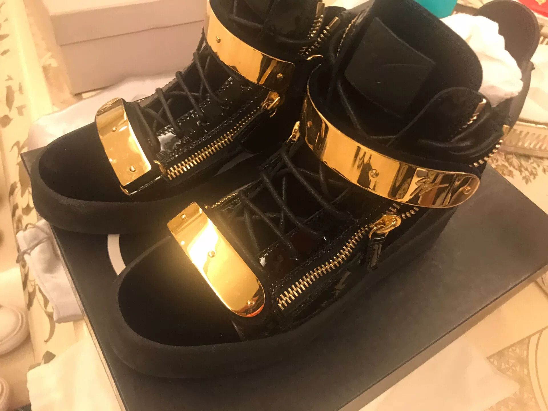 Giuseppe Zanotti Giuseppe Zanotti High-Top Sneakers Size US 7.5 / EU 40-41 - 1 Thumbnail