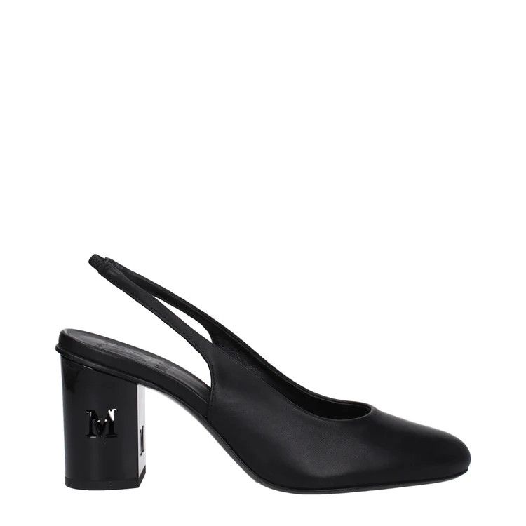 Max Mara ob1o1e1124 Leather Sandals in Black Size US 10 / IT 40 - 1 Thumbnail