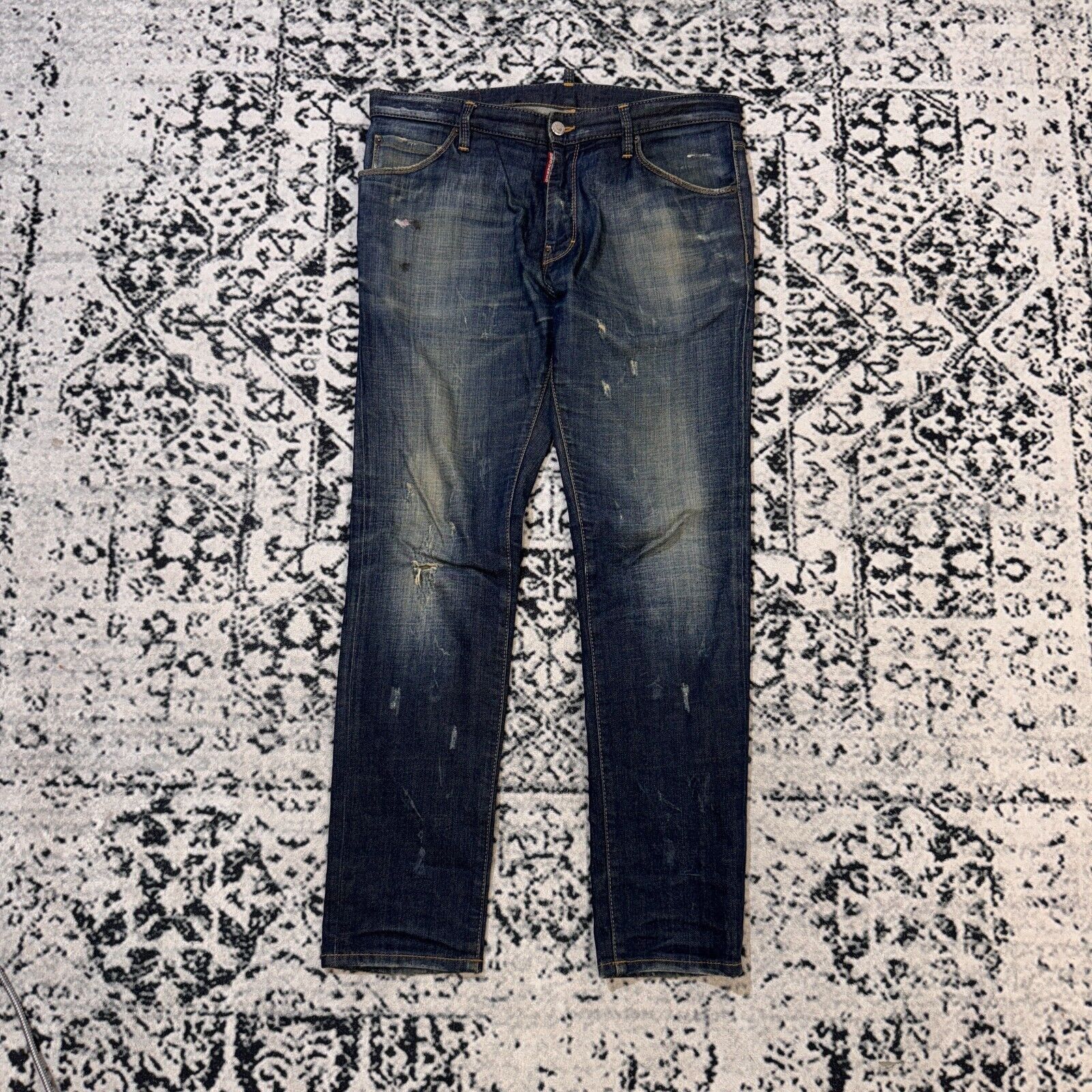Dsquared2 × Vintage Dsquared2 Blue Cotton Denim Pants Size 48 IT Faded Ripped Size US 35 - 7 Thumbnail
