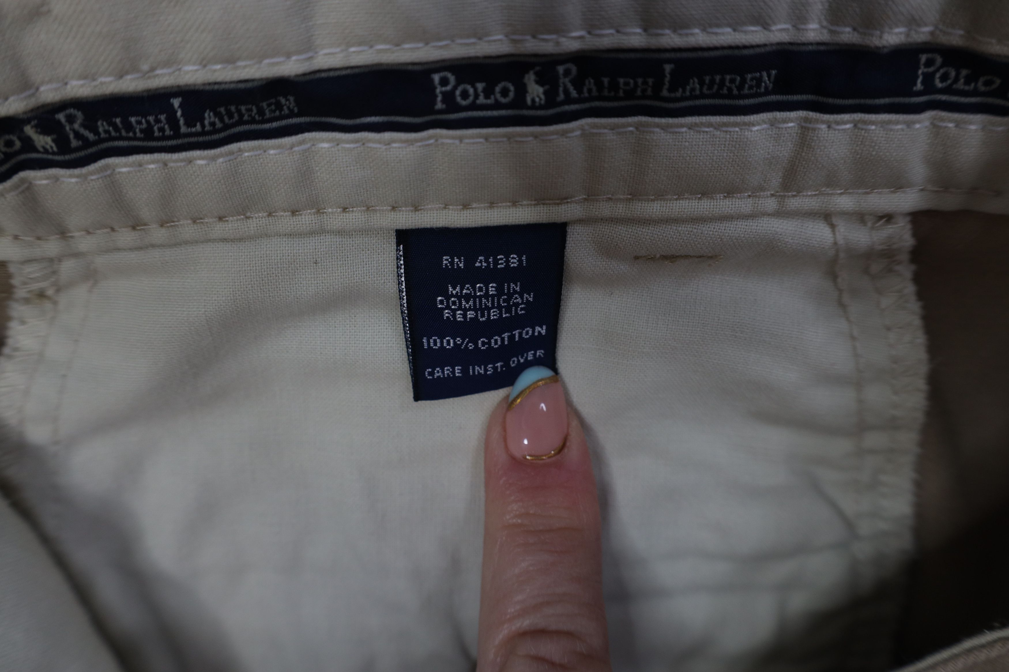 Polo Ralph Lauren Vintage 90s Ralph Lauren Wide Leg Chino Pants Trousers Khaki Size US 34 / EU 50 - 8 Thumbnail