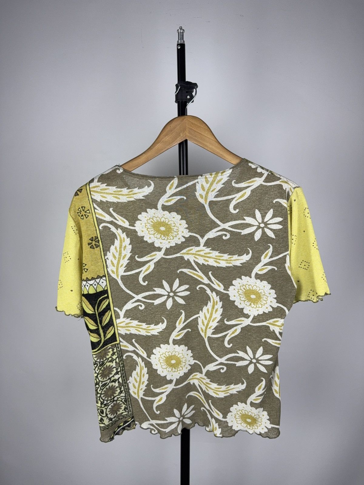 Other 90s Avant-Garde Ethnic Mesh Tee Gaultier Style Buddha Print Size M / US 6-8 / IT 42-44 - 3 Thumbnail