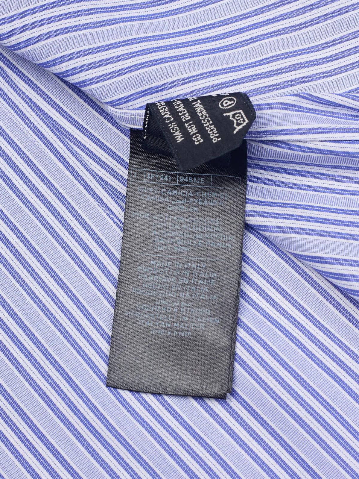 Tom Ford TOM FORD Blue Striped Cotton Dress Shirt Size US M / EU 48-50 / 2 - 3 Thumbnail