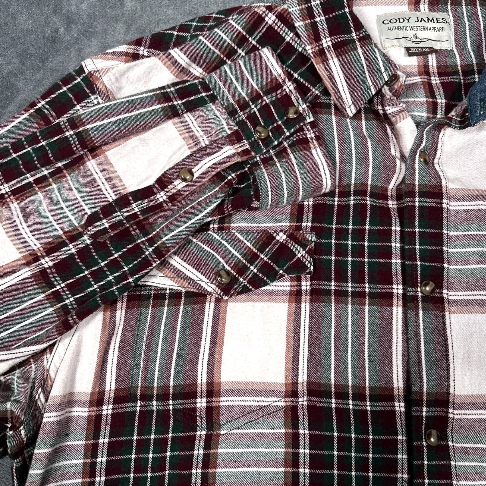 Cody James VINTAGE Cody James Western Shirt Men 3XL Plaid Cotton Flannel Cowboy Rodeo Western Ranchwear Long Sleeve Button-Up Size US XXL / EU 58 / 5 - 5 Thumbnail