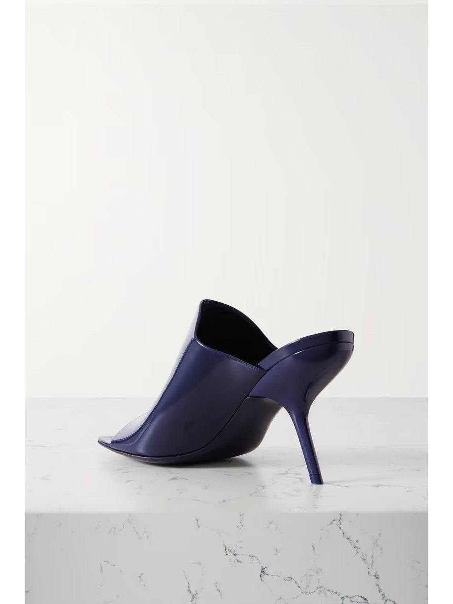 Salvatore Ferragamo o1s1rm1224 Era 85 Mules in Navy Blue Size US 5.5 / IT 35.5 - 3 Thumbnail