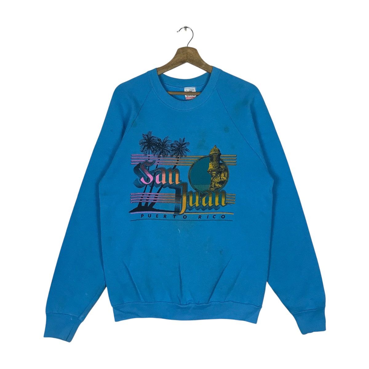 Fruit Of The Loom Vintage Fruit Of The Loom San Juan Puerto Rico Pullover Size US L / EU 52-54 / 3 - 1 Thumbnail