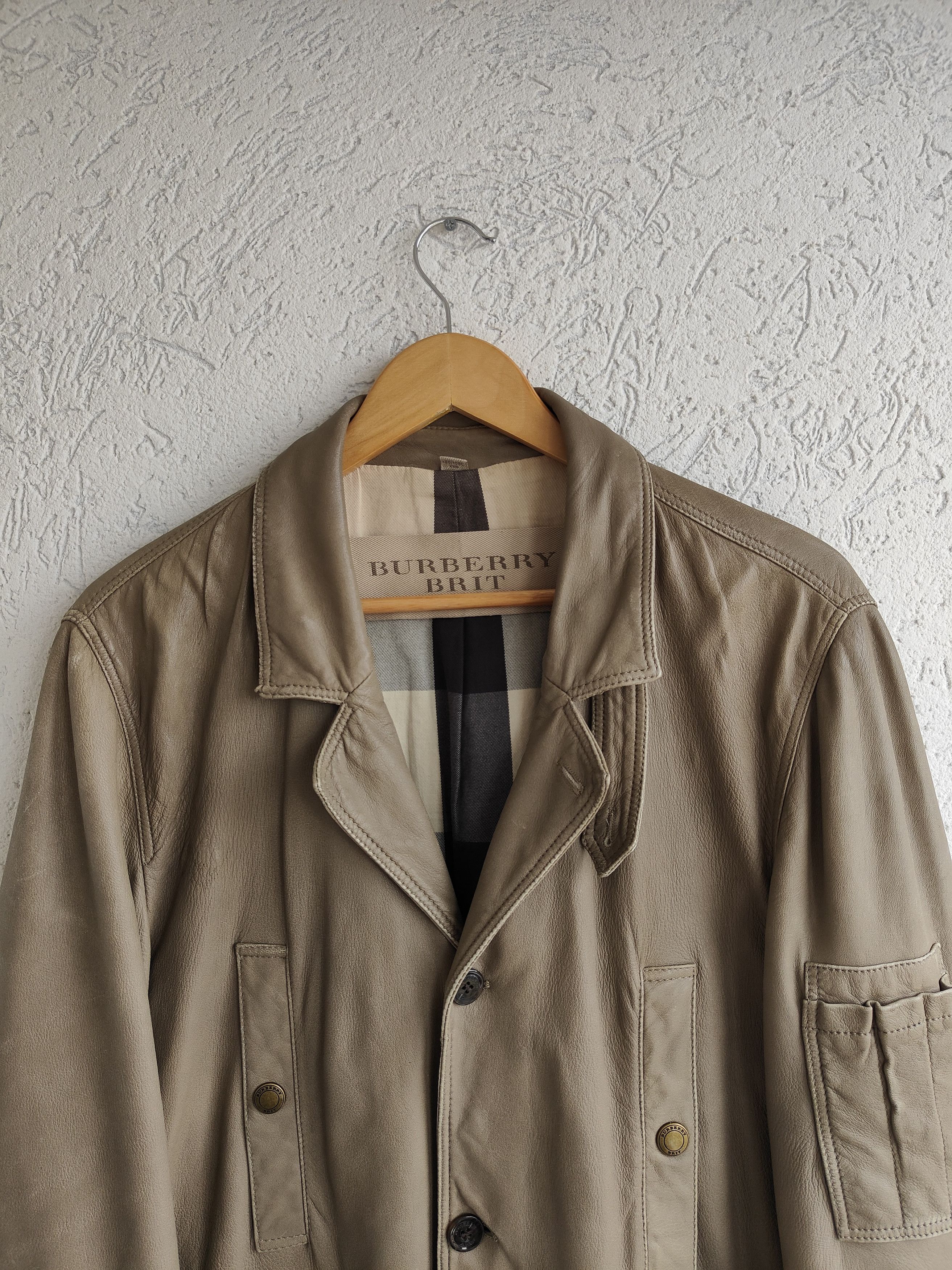 Burberry Burberry Brit Lamb Leather Field Jacket Size US XXL / EU 58 / 5 - 2 Thumbnail