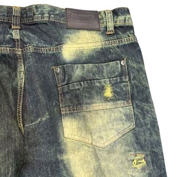 Southpole VINTAGE Southpole Jeans Mens 40x32 Distressed Acid Wash Skater Baggy Denim Cotton Wide-Leg 90s Rock Hip Hop Band Mens Size US 40 / EU 56 - 5 Thumbnail