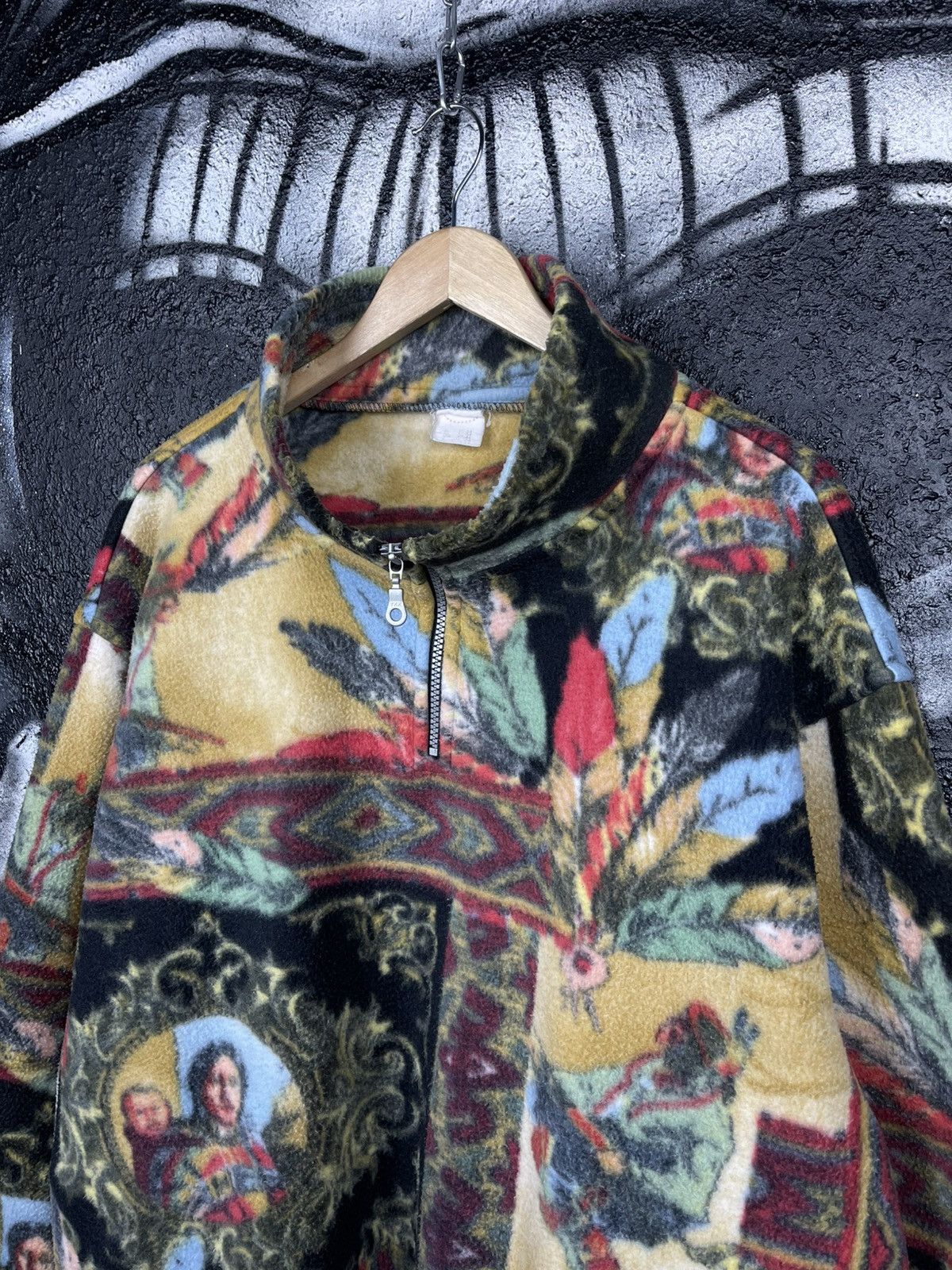 Vintage Vintage Native American Print Half Zip Fleece Jacket Size M Size US L / EU 52-54 / 3 - 3 Thumbnail