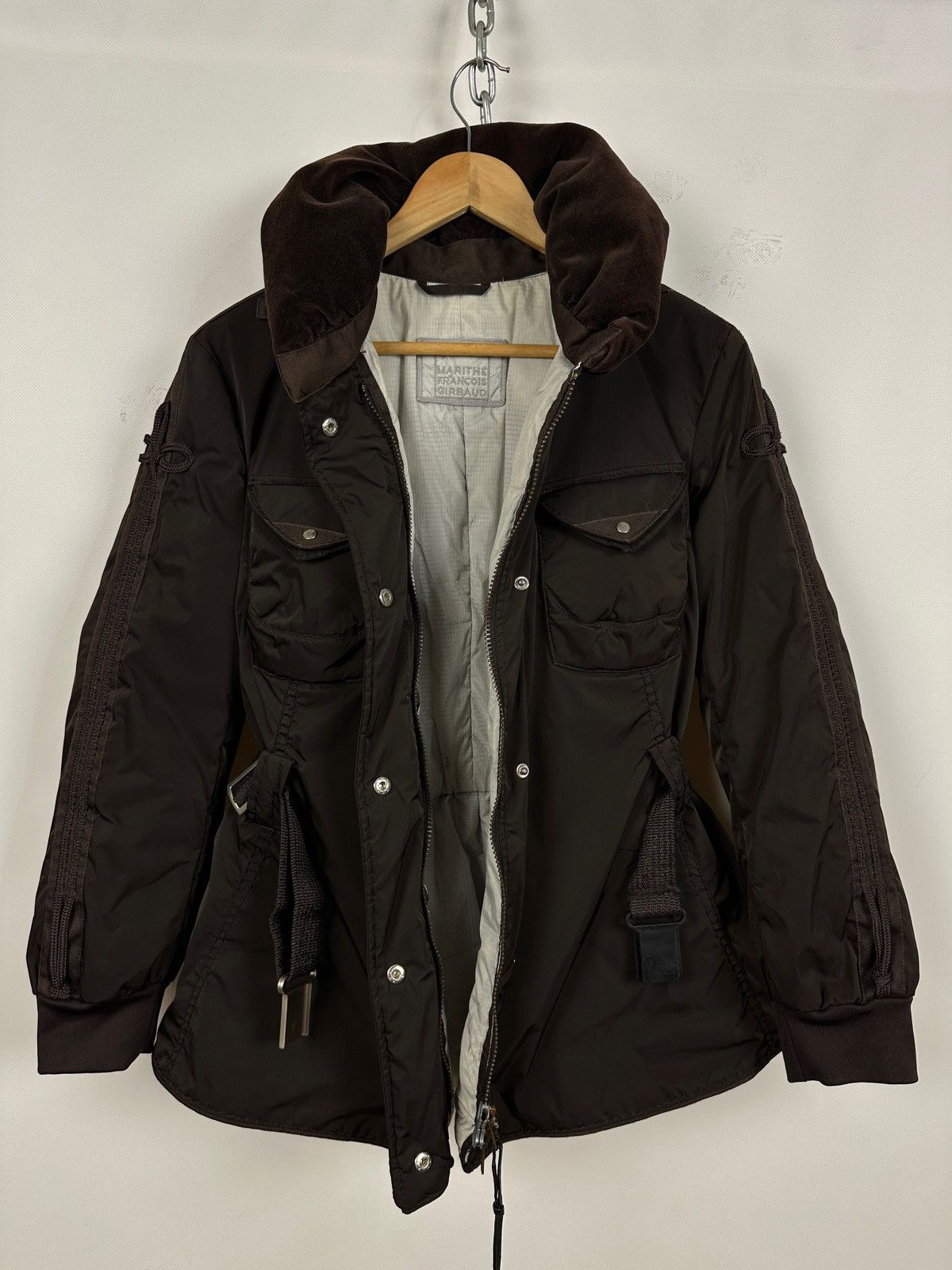 Marithe + Francois Girbaud Marithé+François Girbaud Brown Hooded Down Puffer Jacket Size M / US 6-8 / IT 42-44 - 3 Thumbnail