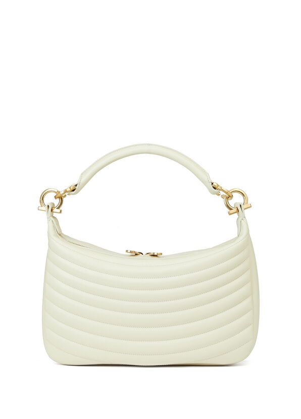 Salvatore Ferragamo o1s1rm0325 Size: OS / Leather Shoulder Bag in White Size ONE SIZE - 1 Thumbnail