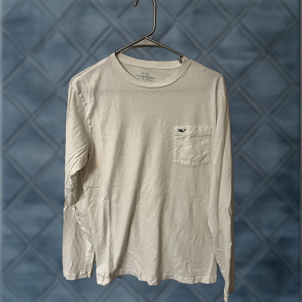 Vineyard Vines Vineyard Vines Logo T-Shirt Men's White Long Sleeve Size S Size US S / EU 44-46 / 1 - 1 Thumbnail