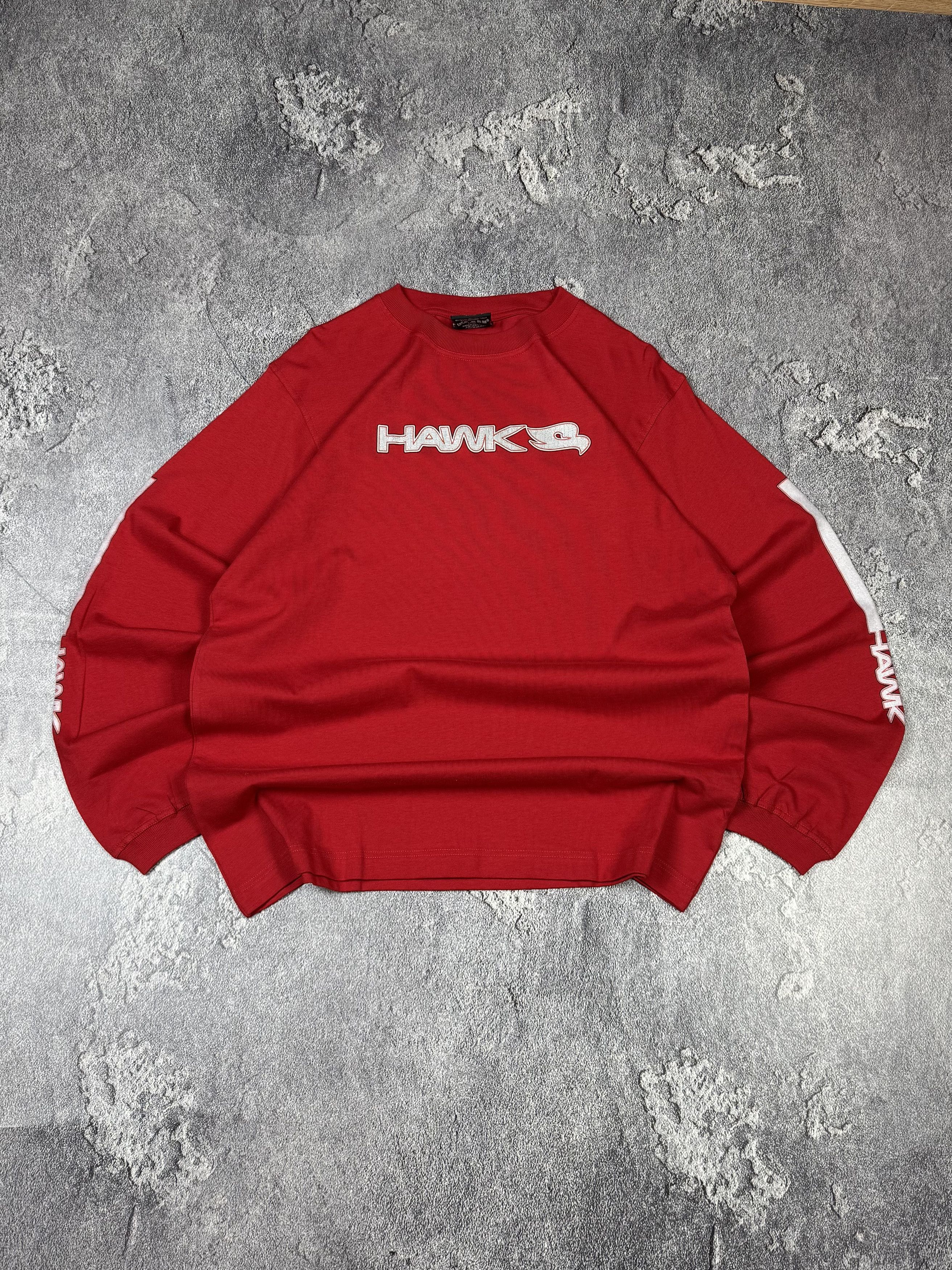 Tony Hawk Y2K Tony Hawk 2000s Red Silver Logo Longsleeve Skater Size US M / EU 48-50 / 2 - 1 Thumbnail