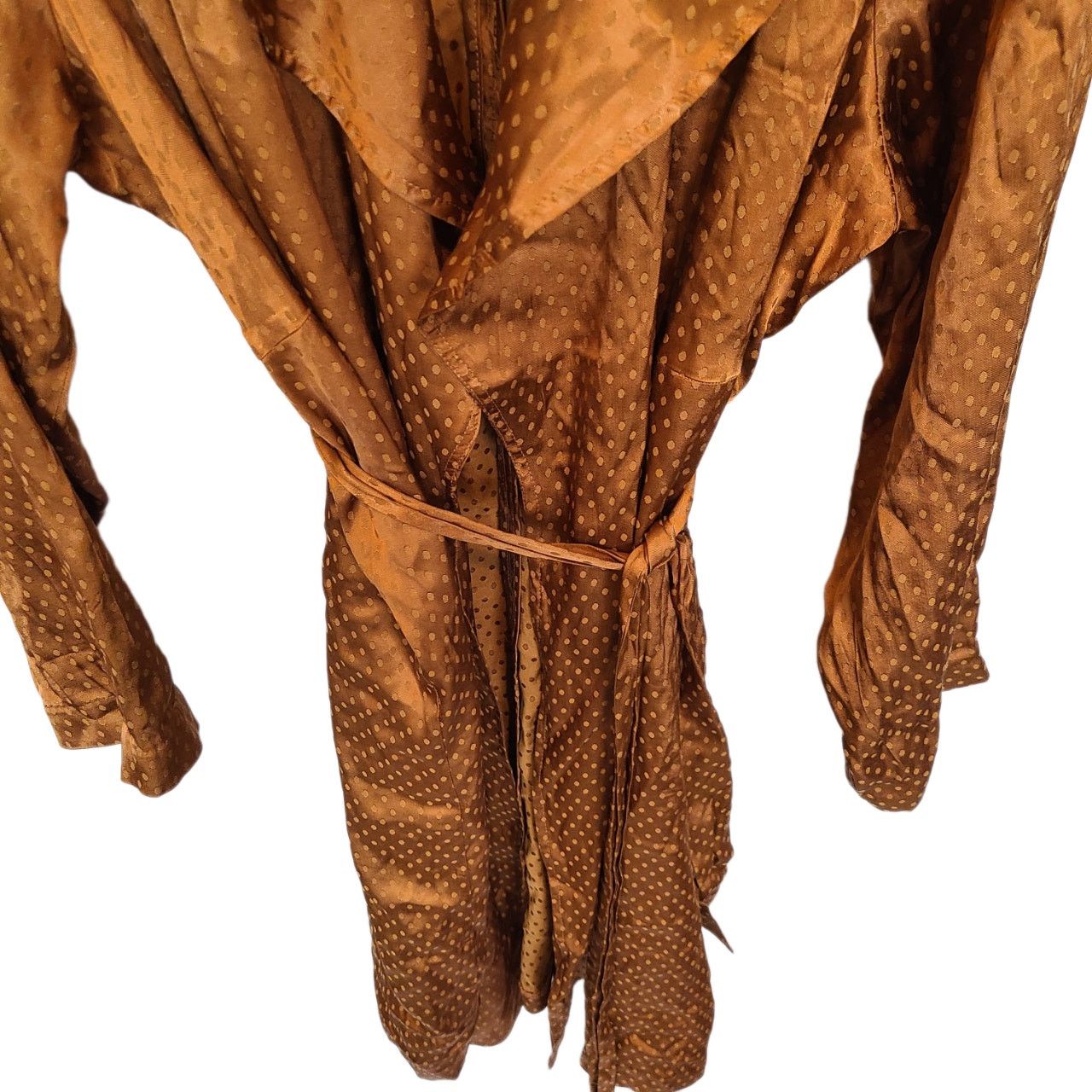 Corridor Torrid Copper Dotted Jacquard Collared Jacket Longline 3X Size 3XL / US 20-22 - 4 Thumbnail